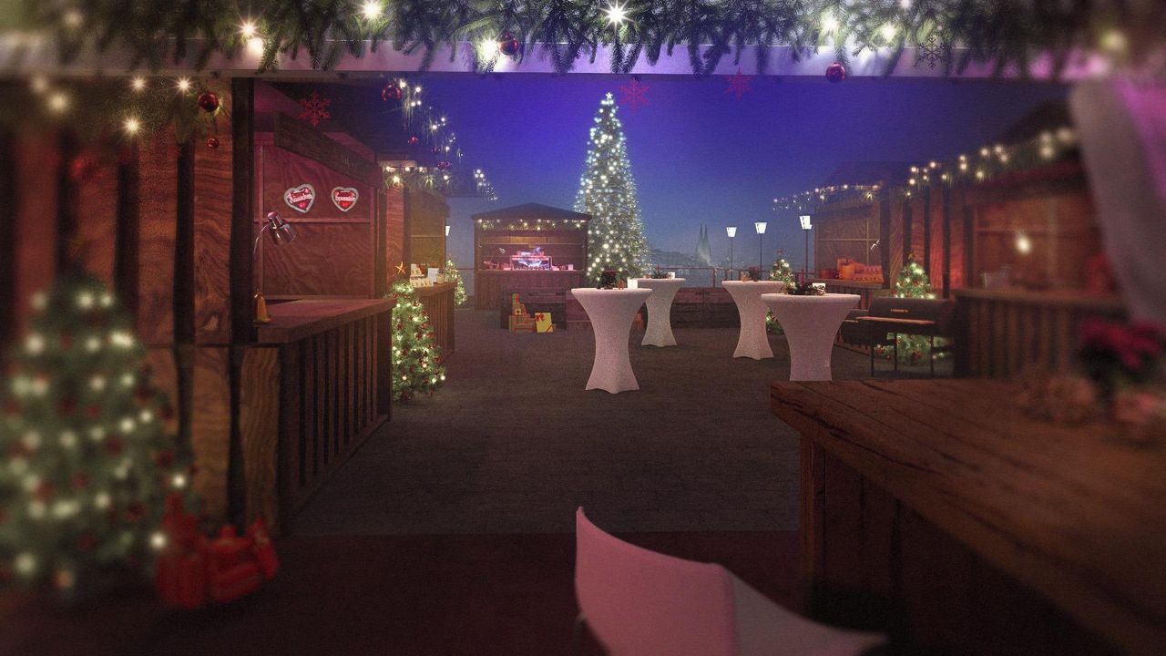 Köln Weihnachtsfeier Schiff/Eventschiff/Floß Winterdorf auf dem Rhein image 7