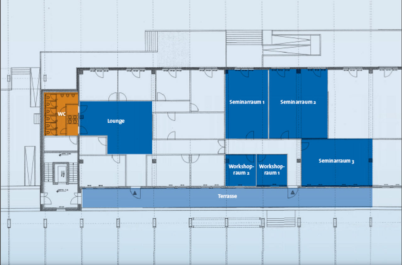 Rest der Welt training rooms Industriegebäude Studieninstitut für Kommunikation GmbH Raum 1 image 1