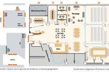 NYC training rooms Coworking space Classroom A + B image 1