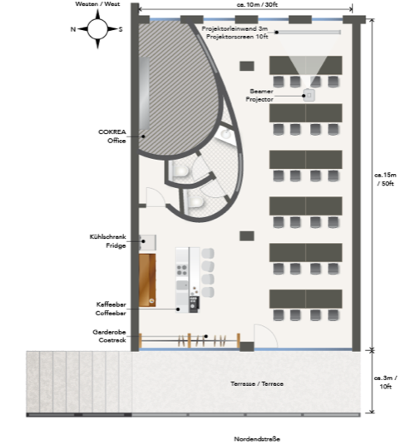 Munich training rooms Meeting room Huge space with terrasse image 28