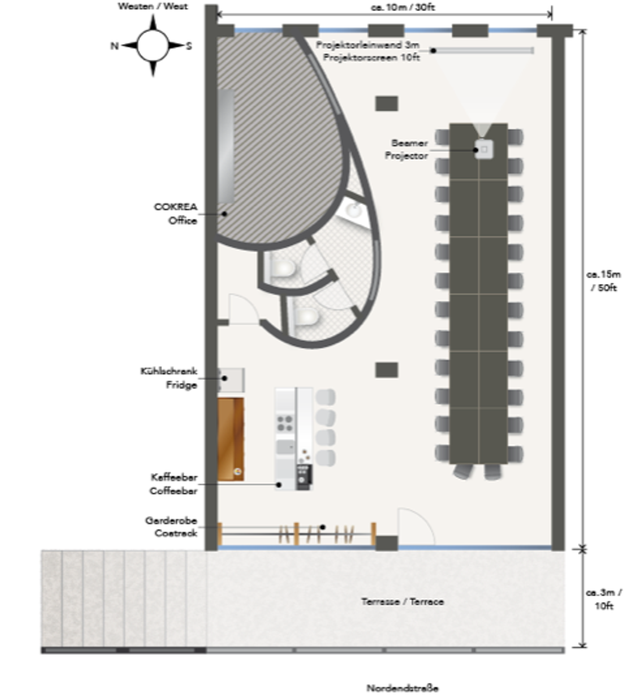 Munich training rooms Meeting room Huge space with terrasse image 29