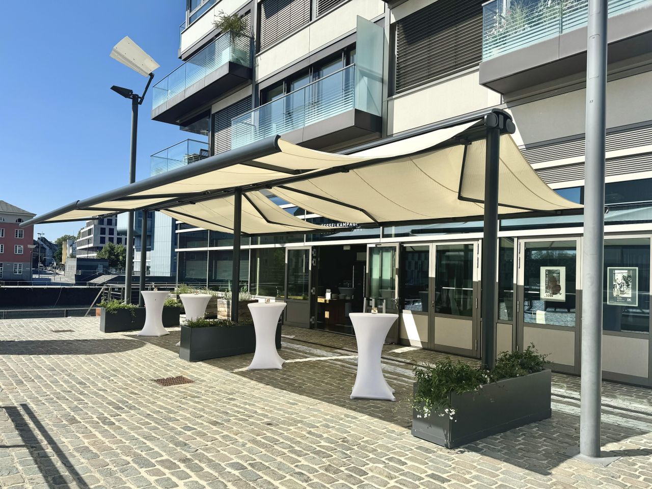 Cologne Christmas Party Corporate event spaces YACHTHAFEN TERRASSE | Exklusiver Außenbereich im Rheinauhafen Köln image 7