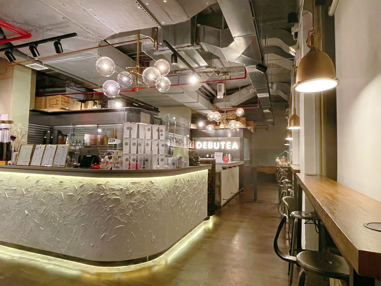 NYC  Café Brooklyn Industrial Modern Cafe with French Windows and Bar image 7