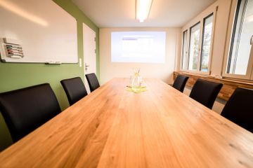 Rest der Welt Kundengespräch Sitzungszimmer grüne Wand image 1