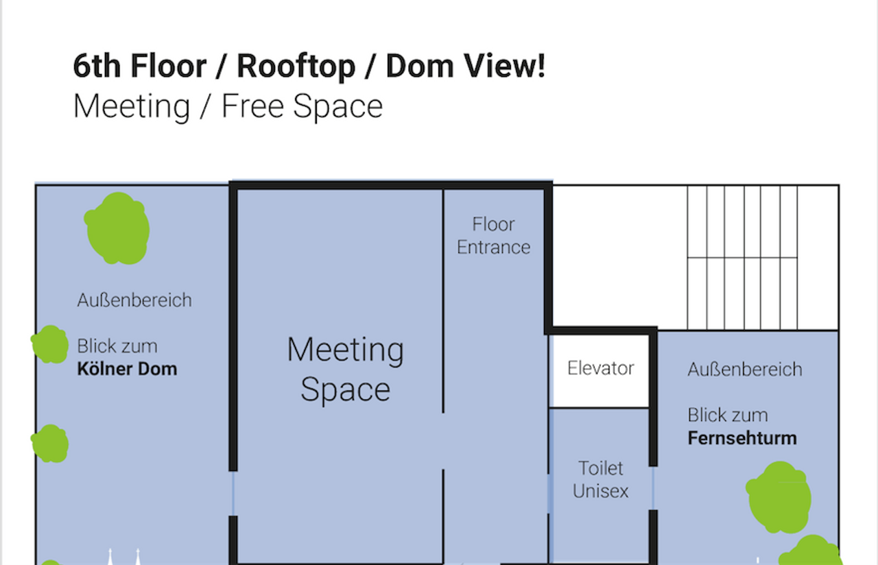 Köln training rooms Meetingraum Heller Meetingraum mit Dachterasse image 8