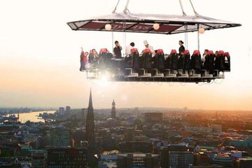 Hamburg corporate event spaces Unusual venue Dinner in the sky image 1