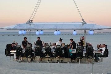 Hamburg corporate event spaces Unusual venue Dinner in the sky image 2