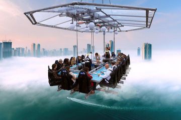 Hamburg corporate event spaces Unusual venue Dinner in the sky image 0